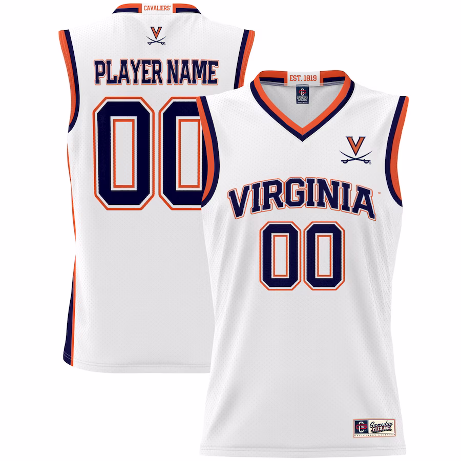 Virginia Cavaliers GameDay Greats Unisex NIL Pick-A-Player Lightweight Women's Basketball Jersey - White - Jersey