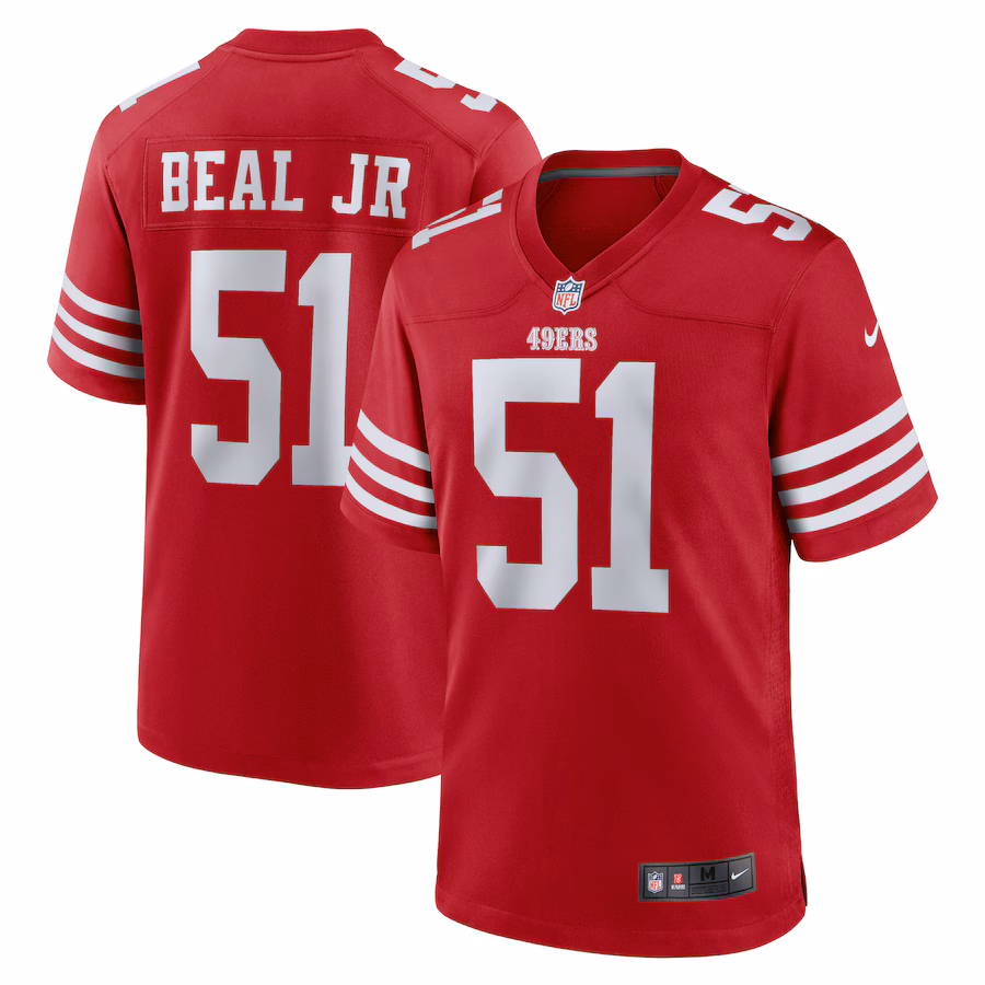 Men's San Francisco 49ers Robert Beal Jr Nike  Scarlet  Game Jersey - Jersey