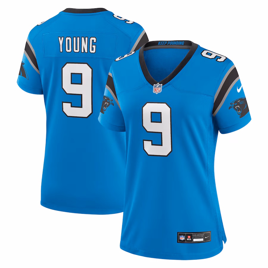 Women's Carolina Panthers Bryce Young Nike Blue Player Jersey - Jersey