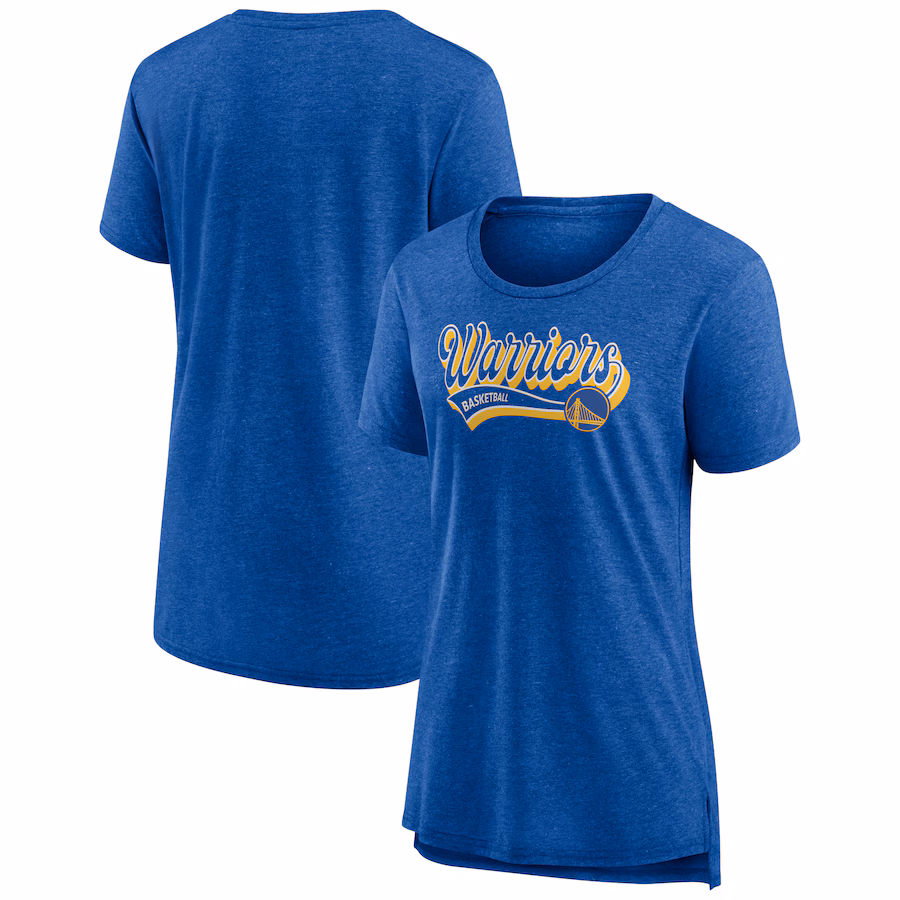Women's Golden State Warriors Fanatics Heather Royal League Leader Tri-Blend T-Shirt - Jersey