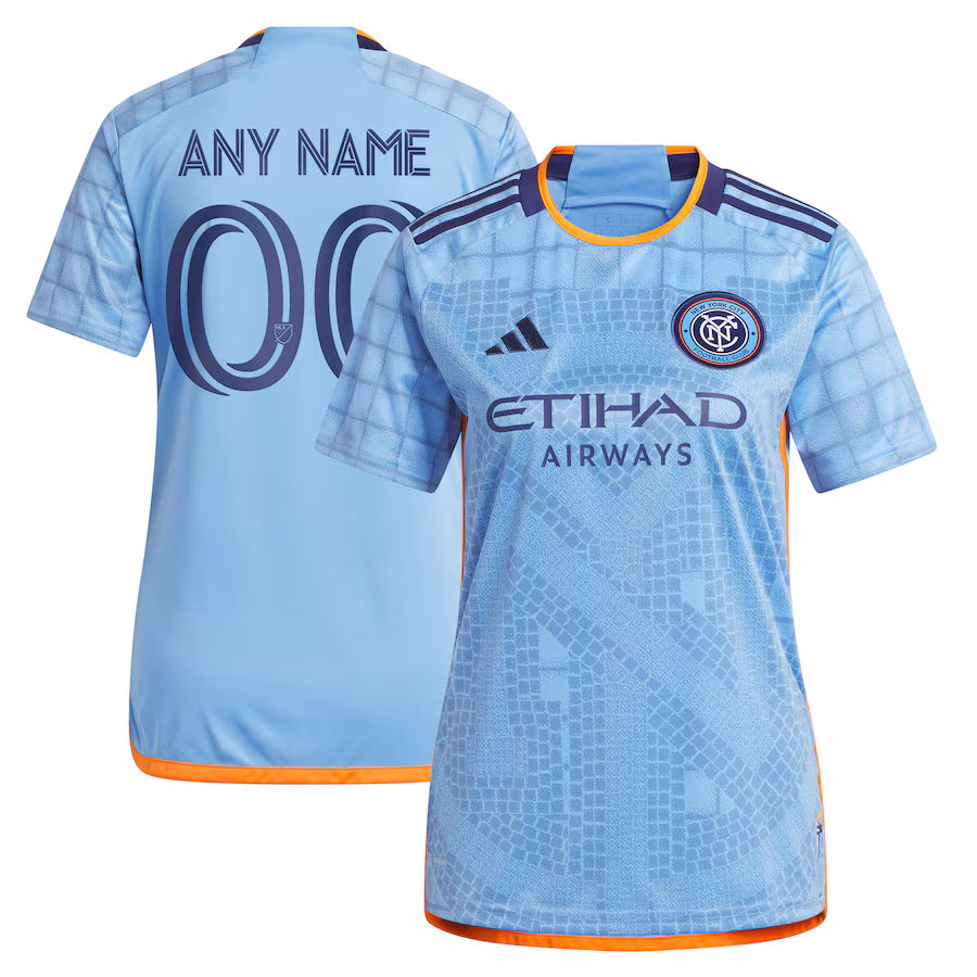Women's New York City FC adidas Light Blue 2023 The Interboro Kit Replica Custom Jersey - Jersey