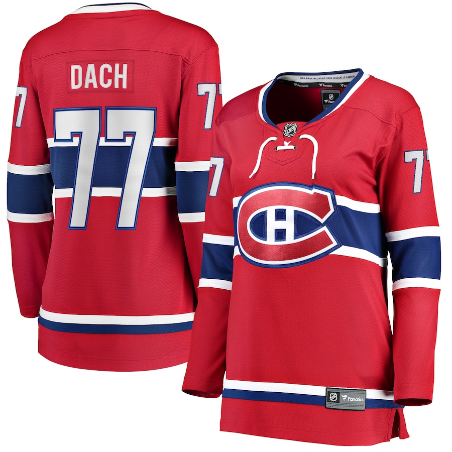 Women's Montreal Canadiens Kirby Dach Fanatics Red Home Breakaway Player Jersey - Jersey