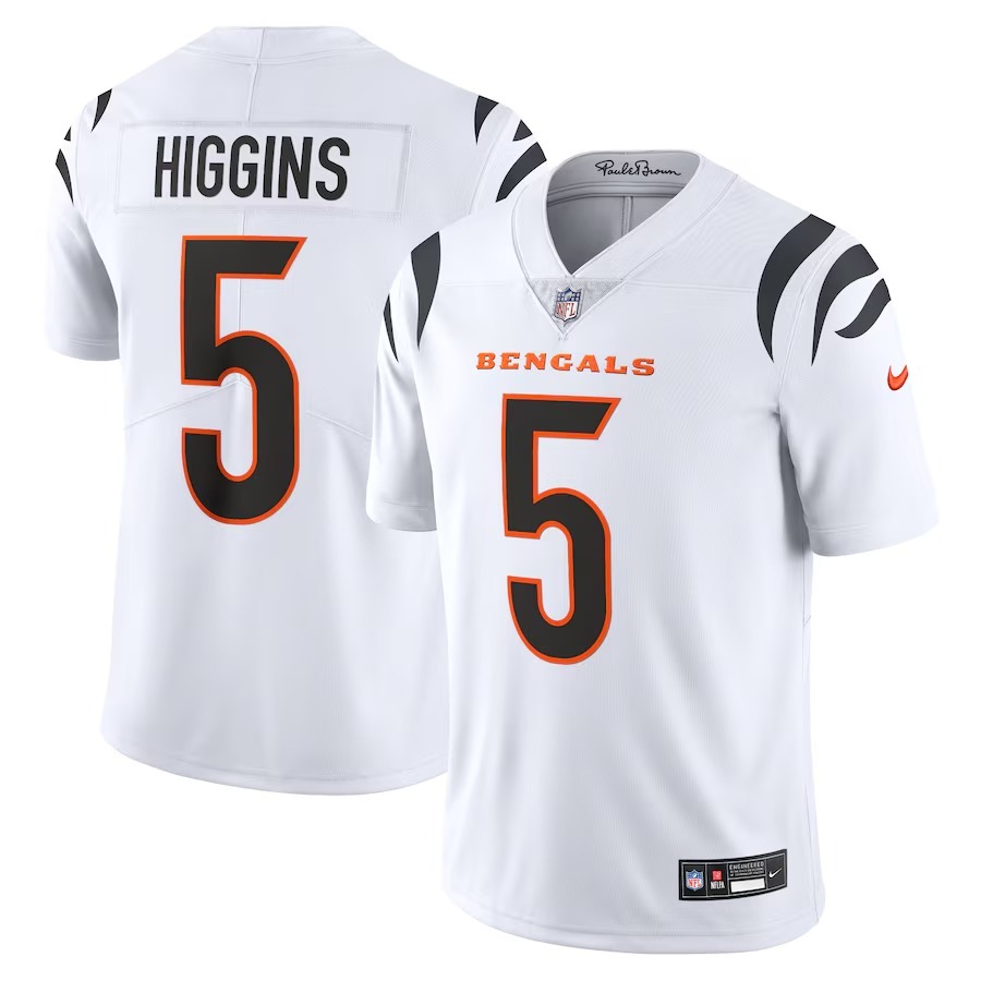 Men's Cincinnati Bengals Tee Higgins Nike White  Vapor Untouchable Limited Jersey - Jersey