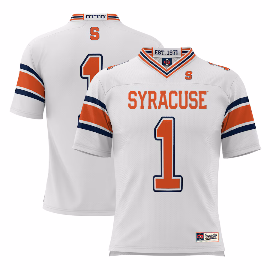 #1 Syracuse Orange GameDay Greats Football Jersey - White - Jersey