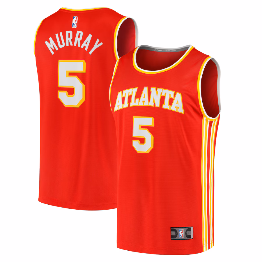 Men's Atlanta Hawks Dejounte Murray Fanatics Red Fast Break Replica Jersey - Icon Edition - Jersey
