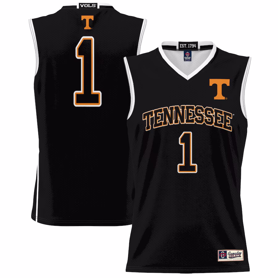#1 Tennessee Volunteers GameDay Greats Youth Lightweight Basketball Jersey - Black - Jersey