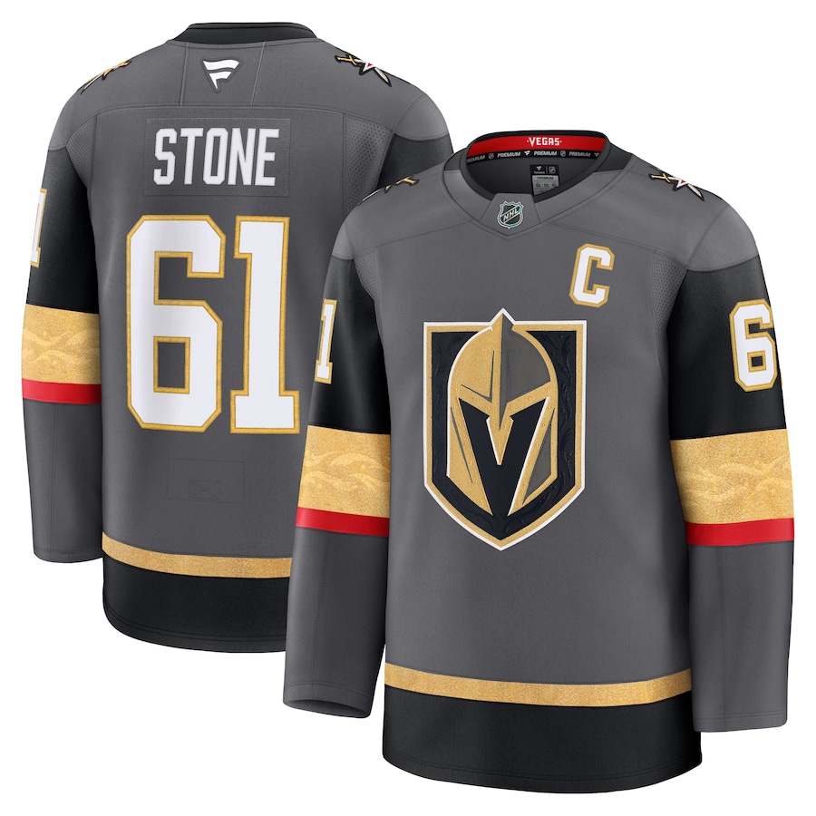 Men's Vegas Golden Knights Mark Stone Fanatics Gray Alternate Premium Jersey - Jersey