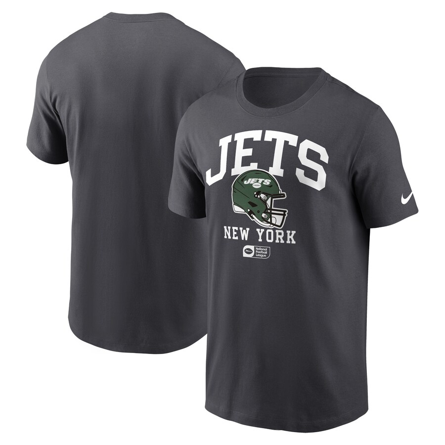 Men's New York Jets Nike Anthracite Helmet Essential T-Shirt - Jersey