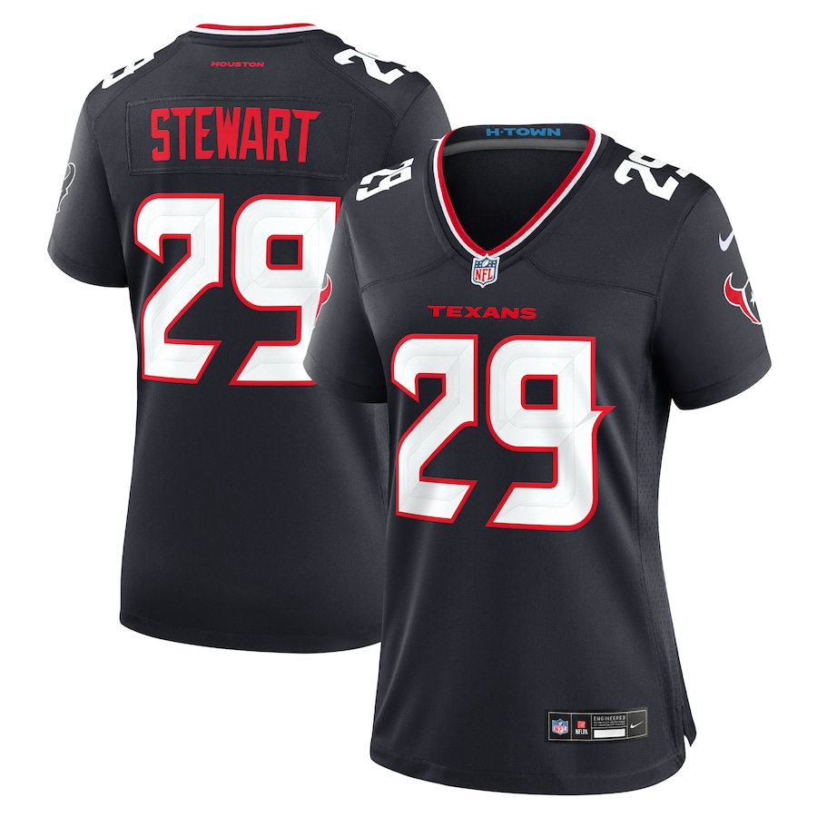Women's Houston Texans M.J. Stewart Nike Navy Team Game Jersey - Jersey