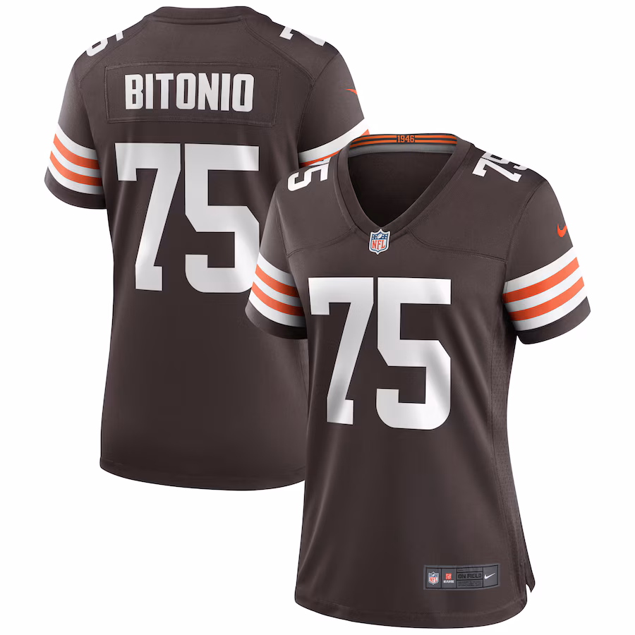 Women's Cleveland Browns Joel Bitonio Nike Brown Game Jersey - Jersey
