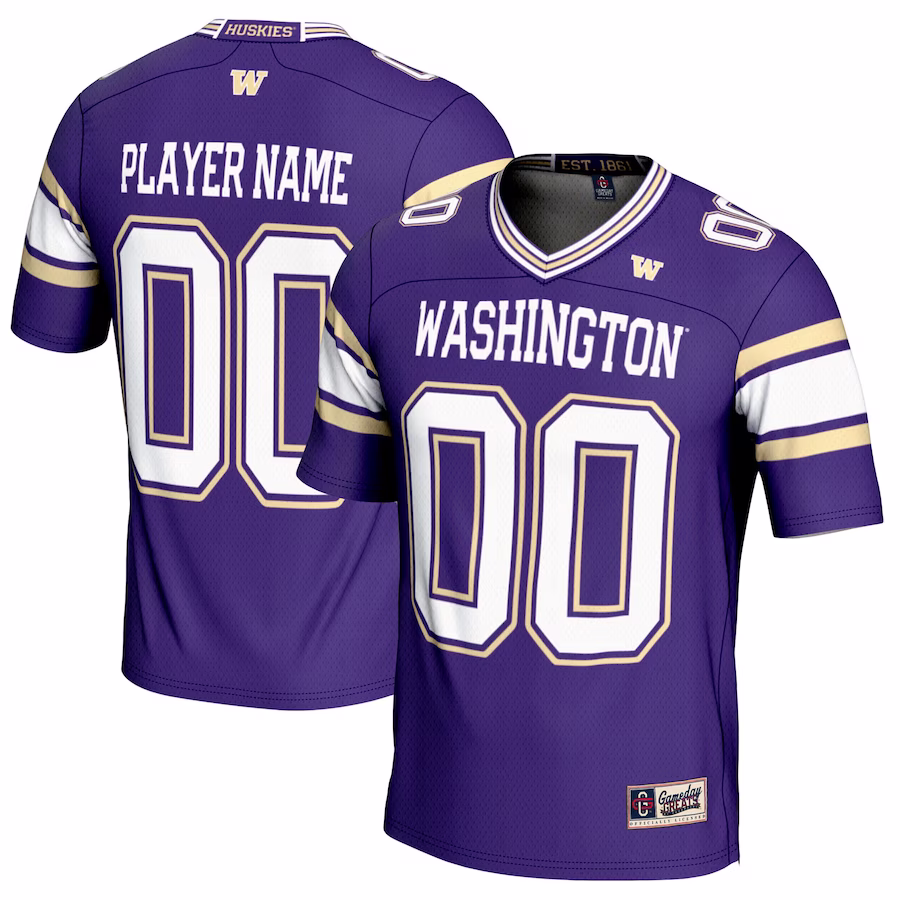 Washington Huskies GameDay Greats Youth NIL Pick-A-Player Football Jersey - Purple - Jersey