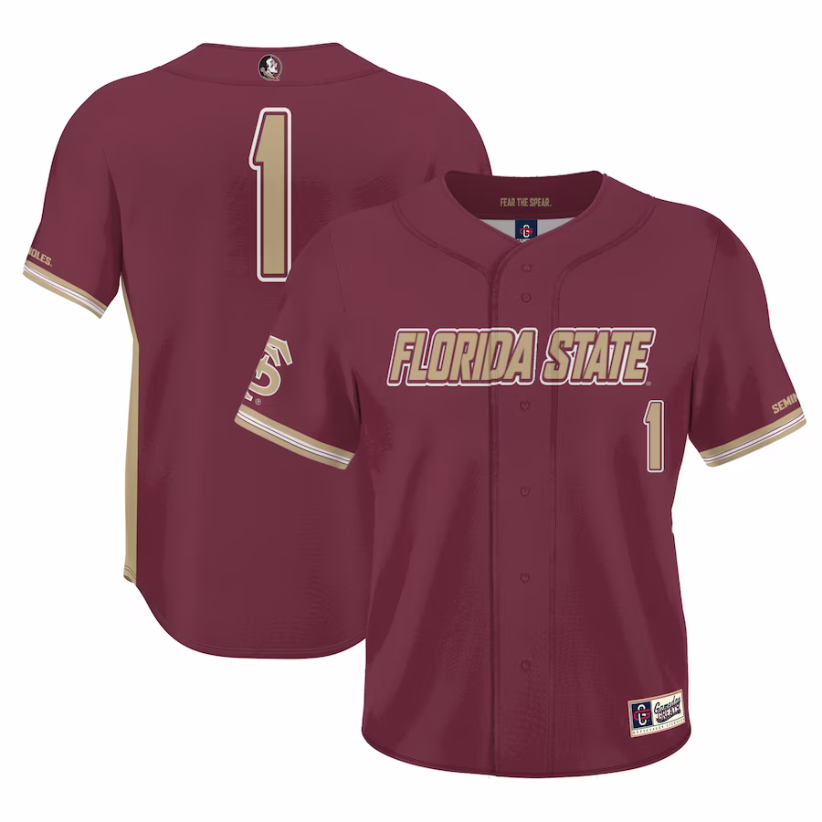 #1 Florida State Seminoles GameDay Greats Youth Lightweight Baseball Jersey - Garnet - Jersey