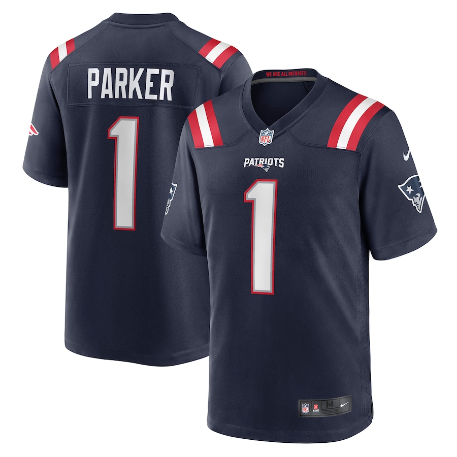 Men's New England Patriots DeVante Parker Nike Navy Game Jersey - Jersey