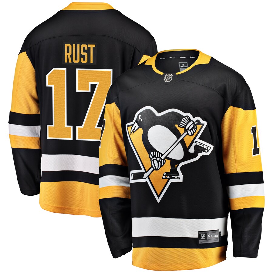 Men's Pittsburgh Penguins Bryan Rust Fanatics Branded Black Home Breakaway Player Jersey - Jersey