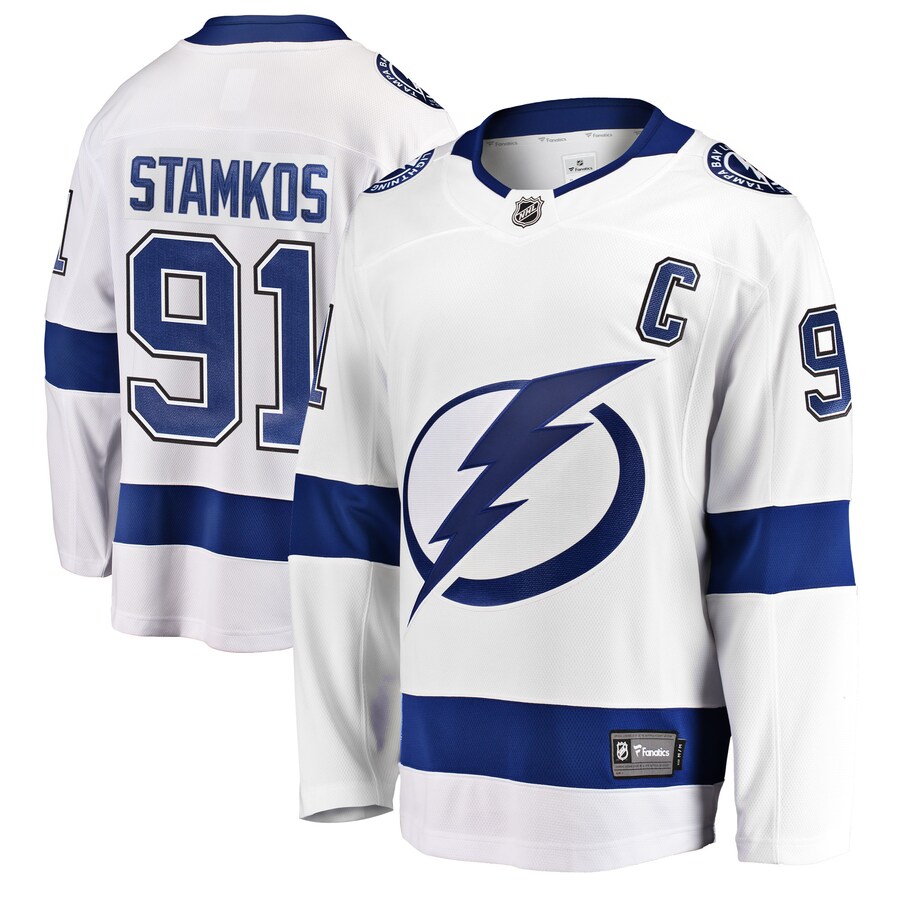 Men's Tampa Bay Lightning Steven Stamkos Fanatics Branded White Breakaway Player Jersey - Jersey