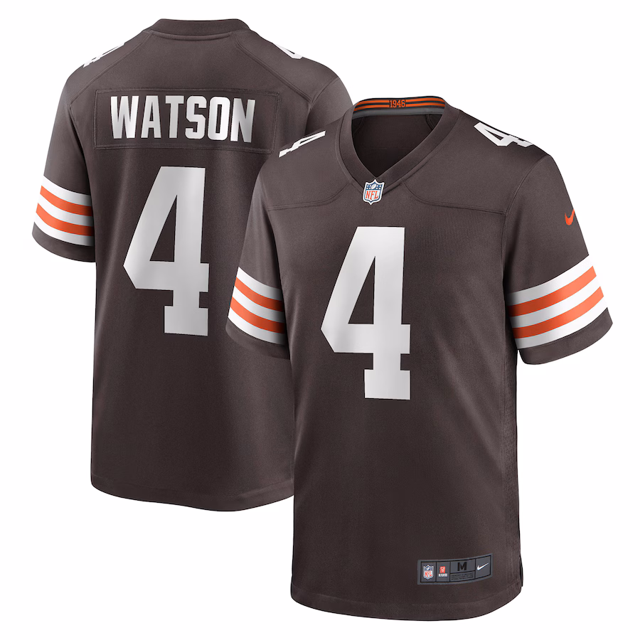 Men's Cleveland Browns Deshaun Watson Nike Brown Game Jersey - Jersey