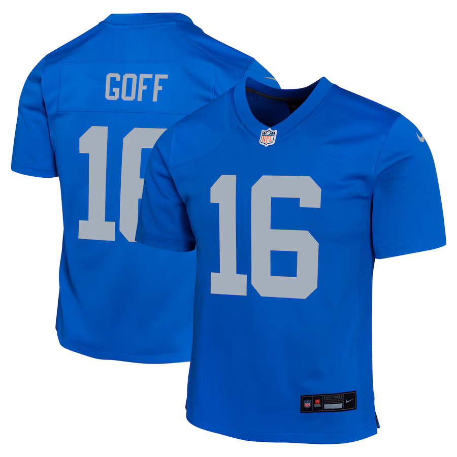 Youth Detroit Lions Jared Goff Nike  Blue Alternate Game Jersey - Jersey