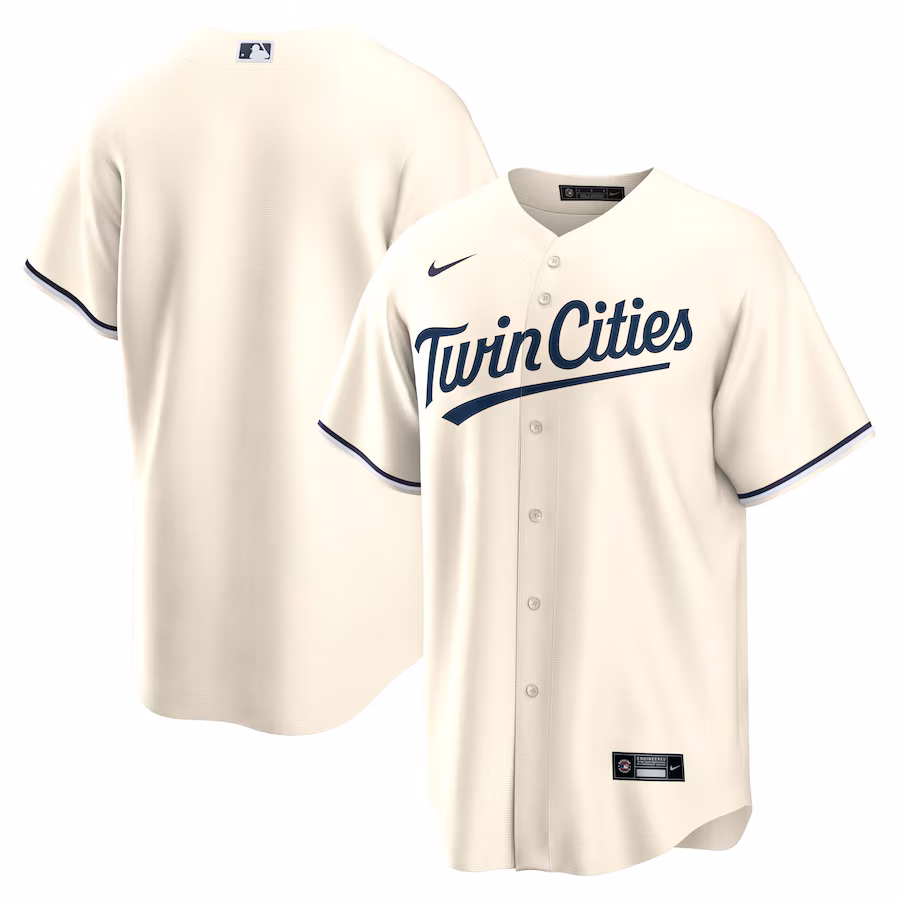 Men's Minnesota Twins Nike Cream Alternate Replica Team Jersey - Jersey