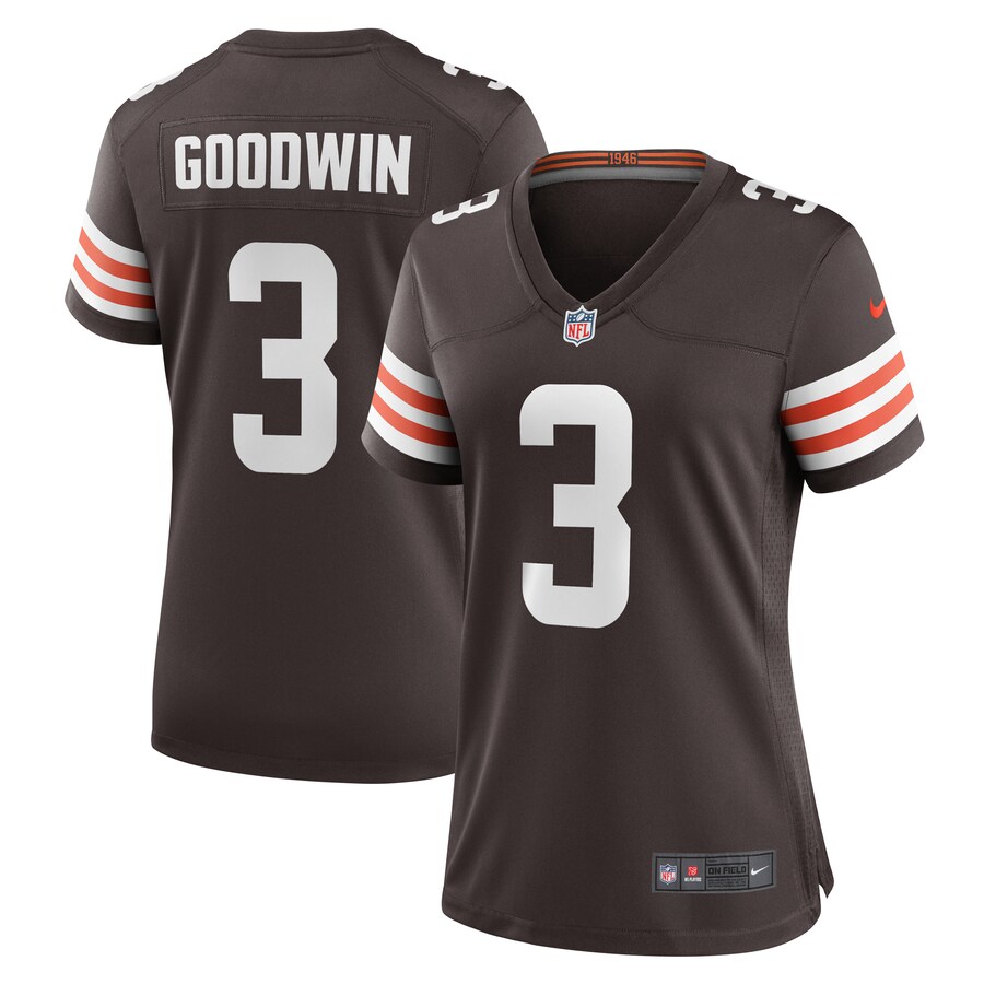 Women's Cleveland Browns Marquise Goodwin Nike Brown Game Jersey - Jersey