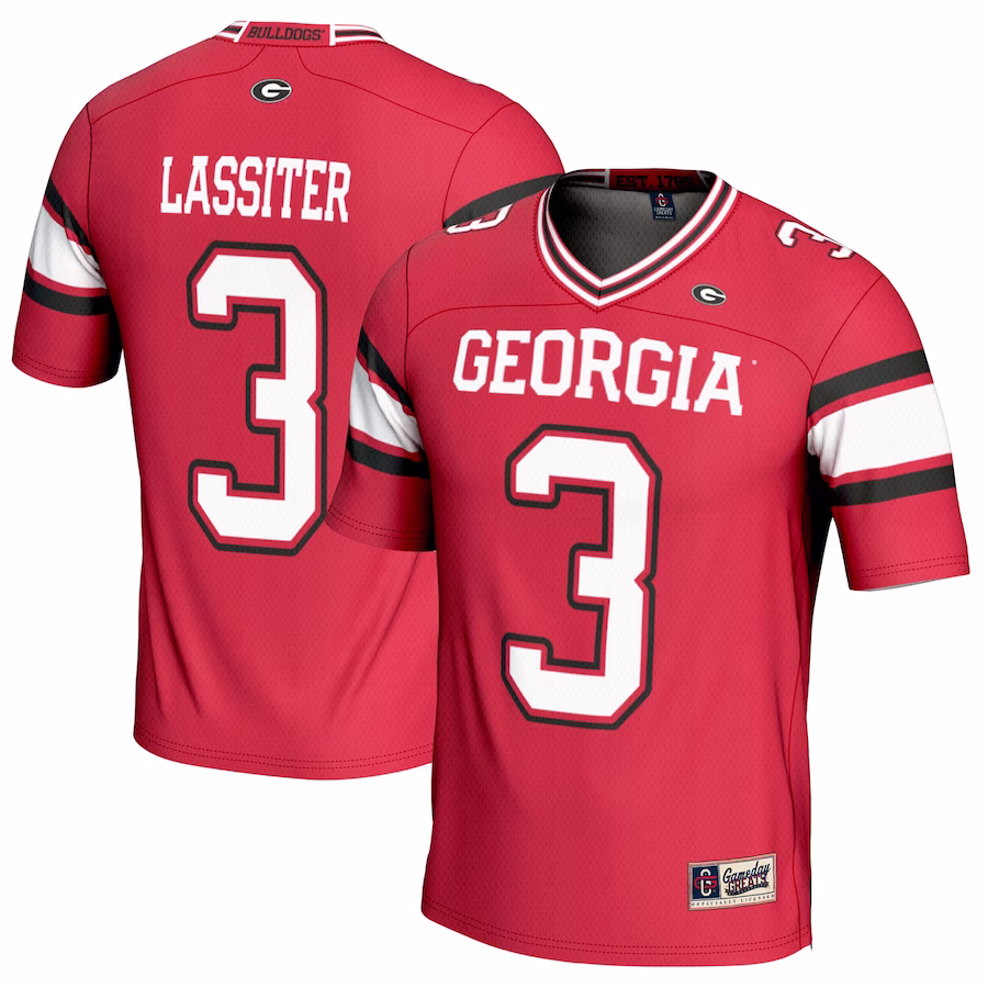 Kamari Lassiter Georgia Bulldogs GameDay Greats Youth NIL Player Football Jersey - Red - Jersey