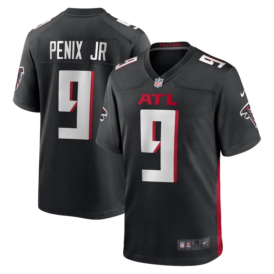 Men's Atlanta Falcons Michael Penix Jr. Nike Black Player Game Jersey - Jersey