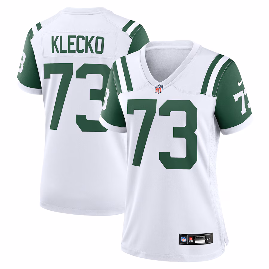 Women's New York Jets Joe Klecko Nike White Classic Alternate Retired Player Game Jersey - Jersey