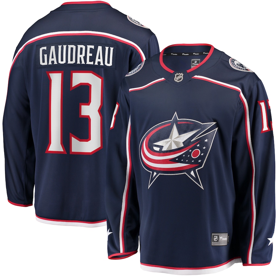 Men's Columbus Blue Jackets Johnny Gaudreau Fanatics Navy Breakaway Player Jersey - Jersey