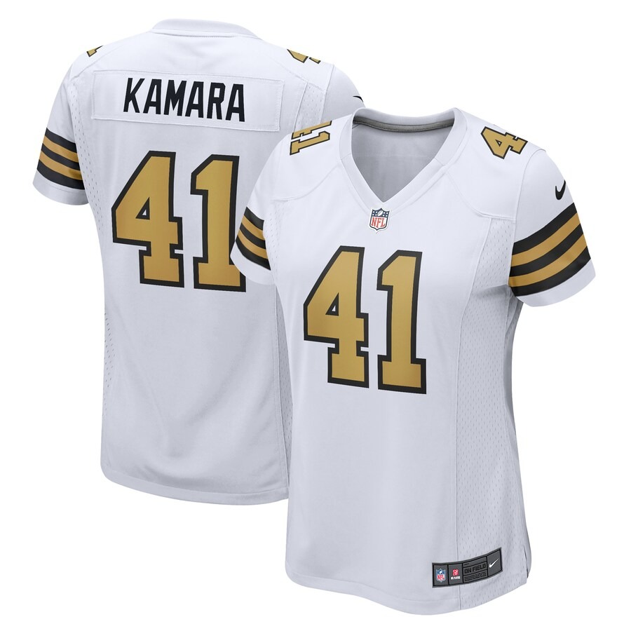 Women's New Orleans Saints Alvin Kamara Nike  White Alternate Game Jersey - Jersey
