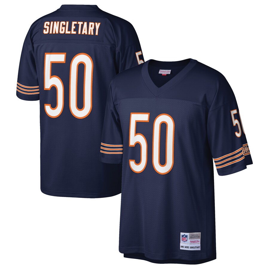 Men's Chicago Bears Mike Singletary Mitchell & Ness Navy Retired Player Legacy Replica Jersey - Jersey