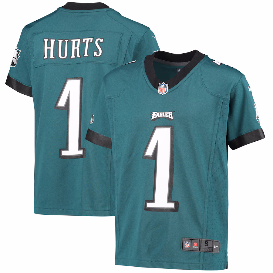 Youth Philadelphia Eagles Jalen Hurts Nike Green Game Jersey - Jersey