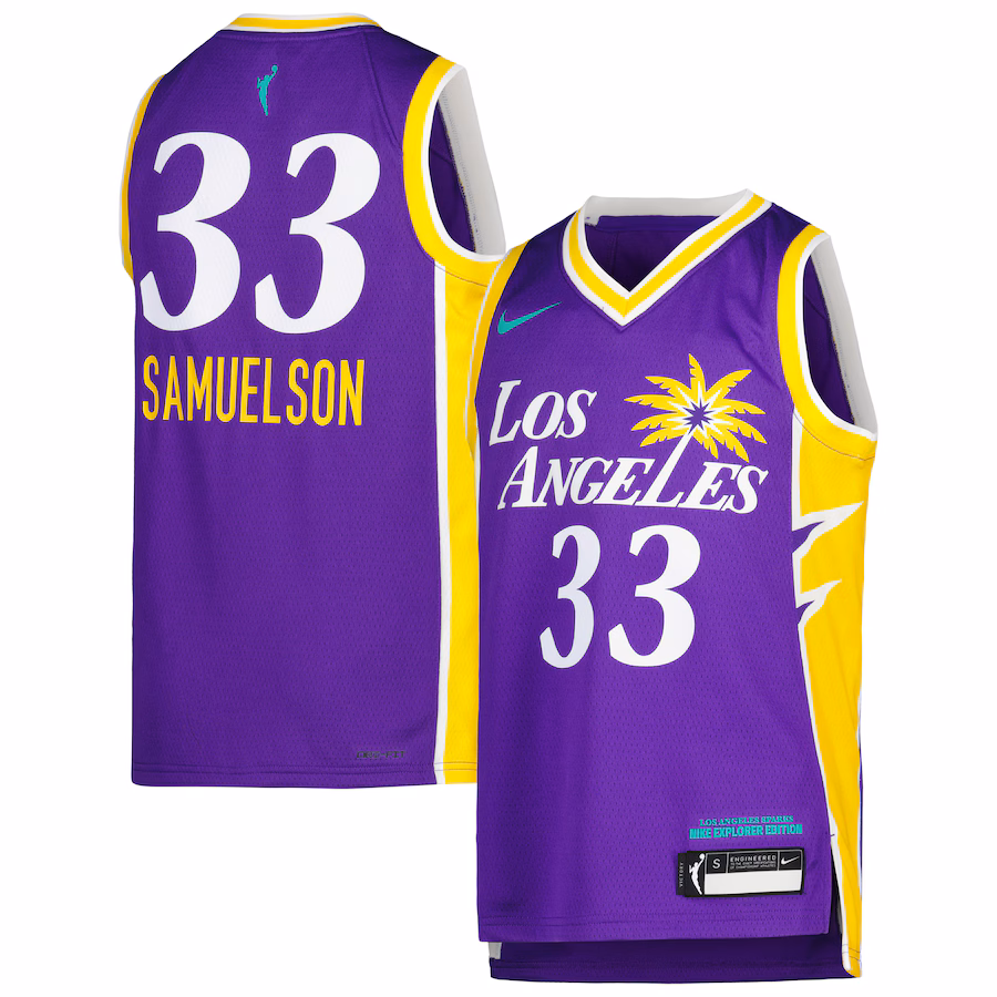 Youth Los Angeles Sparks Katie Lou Samuelson Nike Purple 2021 Explorer Edition Victory Player Jersey - Jersey