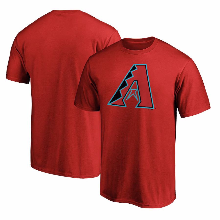Men's Arizona Diamondbacks Red Official Team Logo T-Shirt - Jersey
