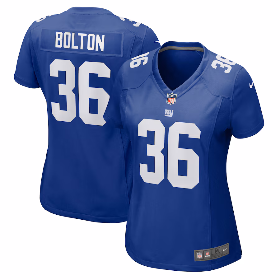 Women's New York Giants Curtis Bolton Nike Royal Game Jersey - Jersey