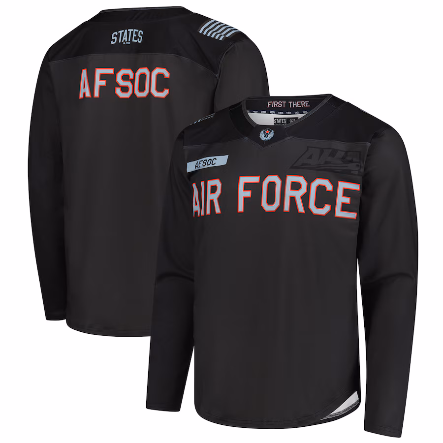 Men's Charcoal Air Force Falcons Replica Hockey Jersey - Jersey