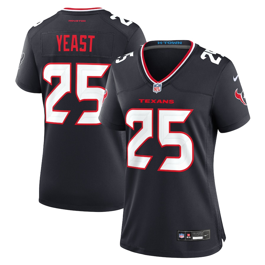 Women's Houston Texans Russ Yeast Nike Navy Team Game Jersey - Jersey