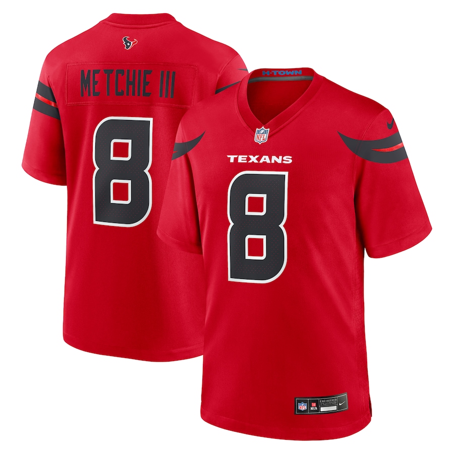 Men's Houston Texans John Metchie III Nike Red Alternate Game Jersey - Jersey
