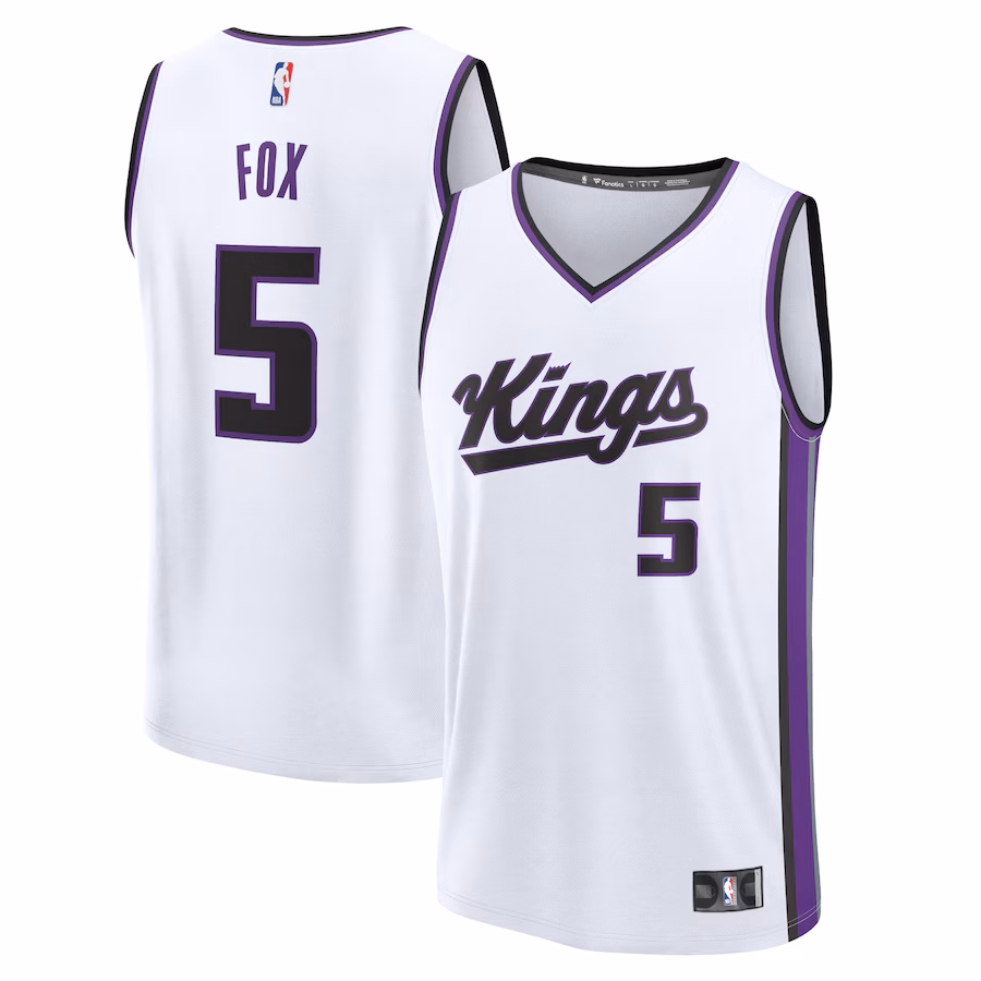 Men's Sacramento Kings De'Aaron Fox Fanatics White Fast Break Replica Jersey - Association Edition - Jersey