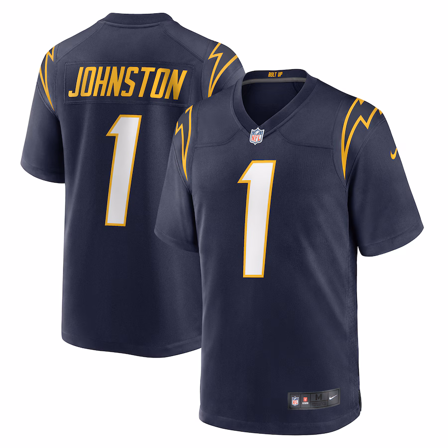 Men's Los Angeles Chargers Quentin Johnston Nike Navy Alternate Game Jersey - Jersey