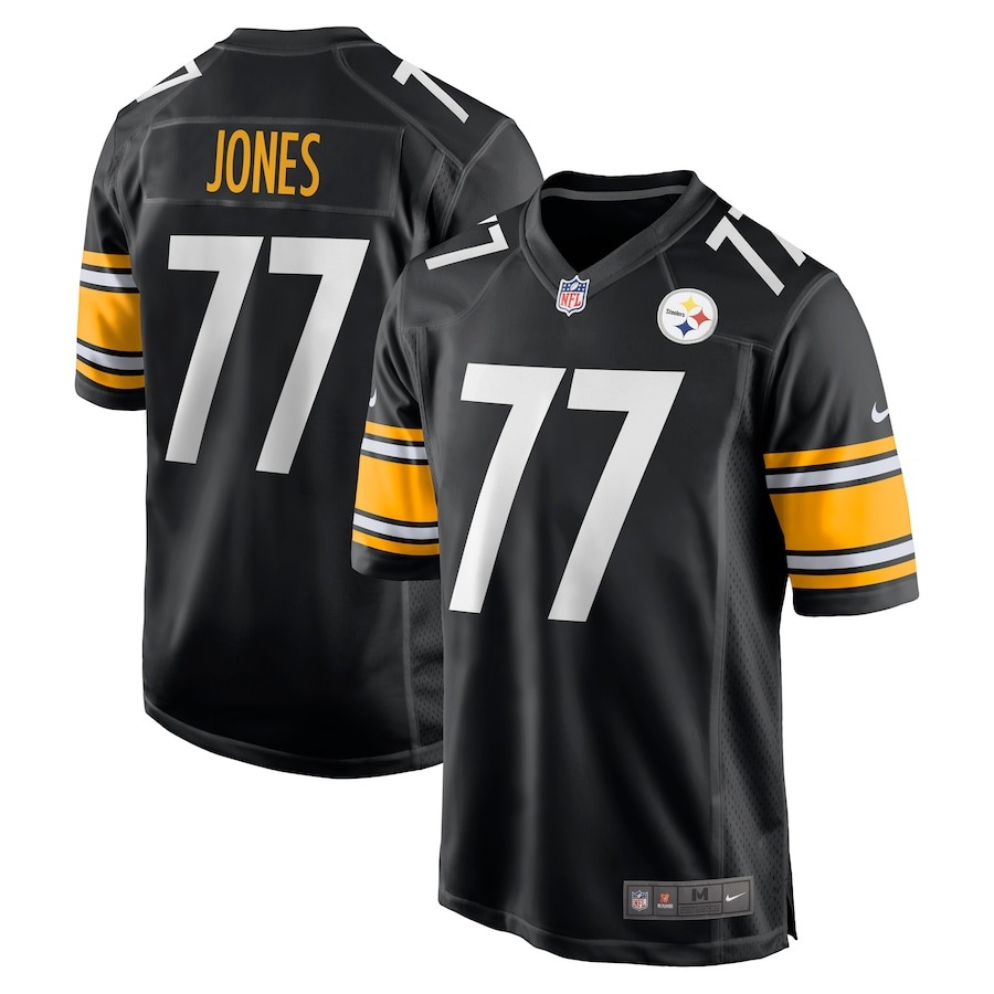 Men's Pittsburgh Steelers Broderick Jones Nike Black 2023 NFL Draft First Round Pick Game Jersey - Jersey