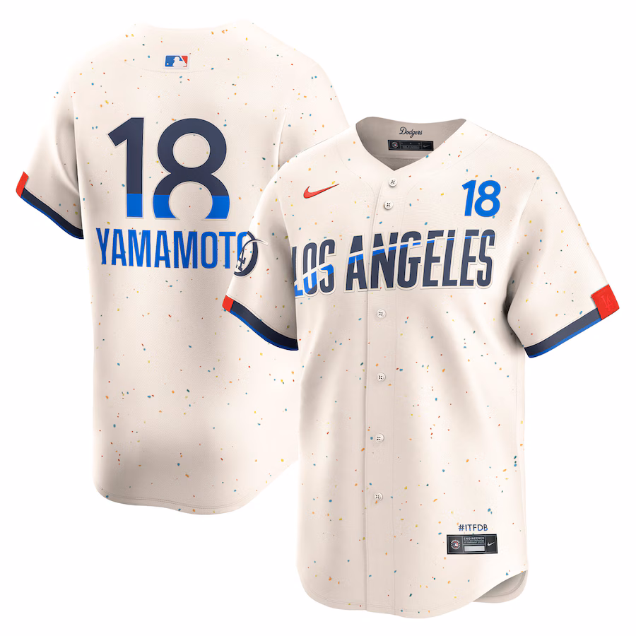 Men's Los Angeles Dodgers Yoshinobu Yamamoto Nike Cream City Connect Limited Player Jersey - Jersey