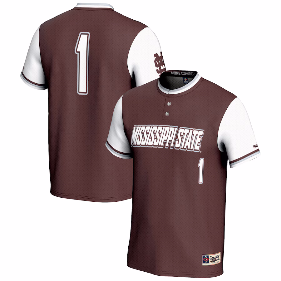 Unisex GameDay Greats #1 Maroon Mississippi State Bulldogs Lightweight Softball Jersey - Jersey
