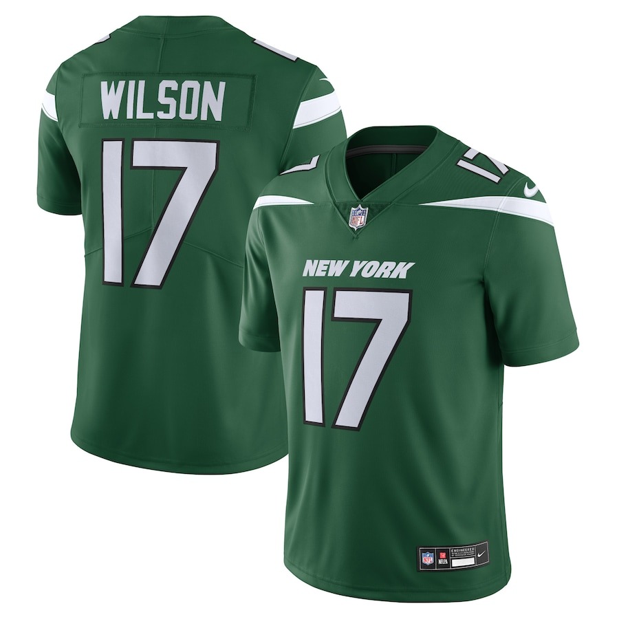Men's New York Jets Garrett Wilson Nike Gotham Green Vapor Untouchable Limited Jersey - Jersey