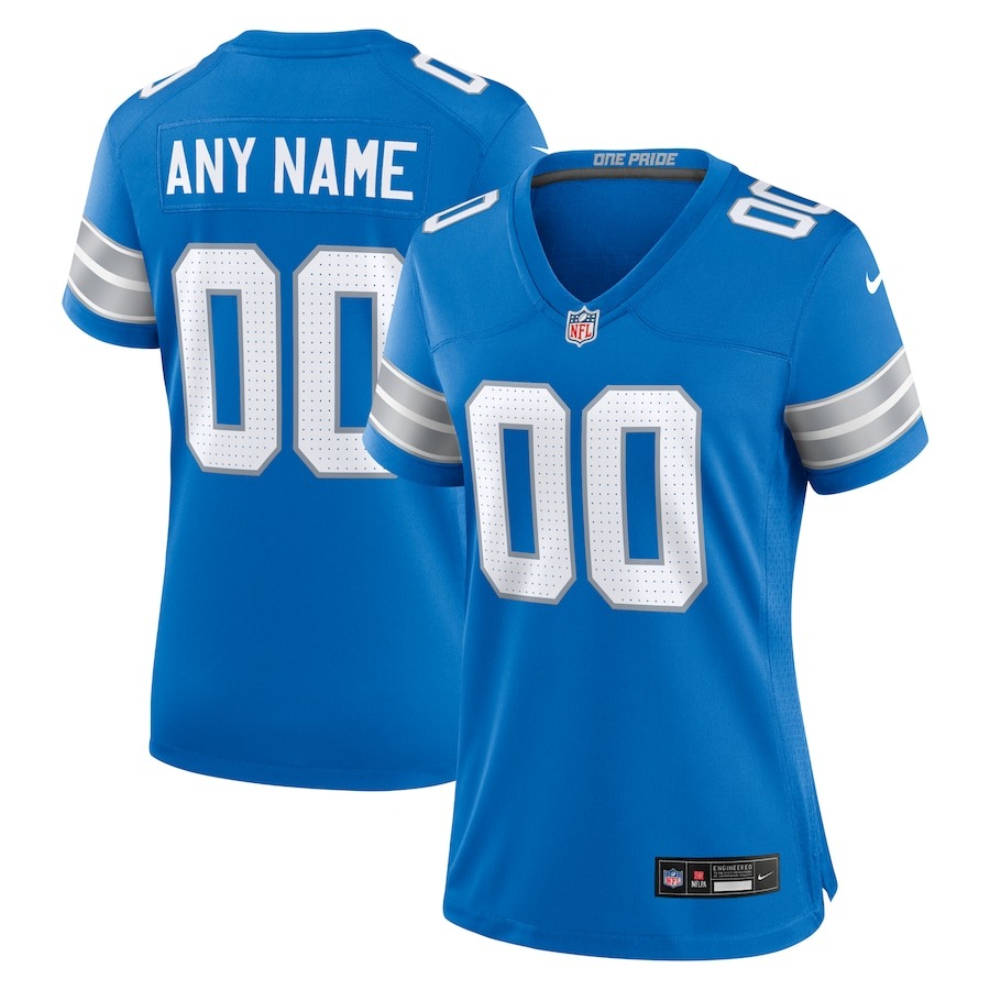 Women's Detroit Lions  Nike Blue Custom Game Jersey - Jersey