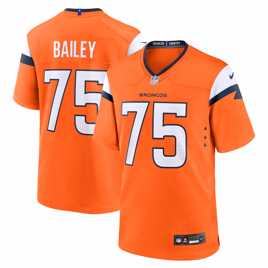 Men's Denver Broncos Quinn Bailey Nike Orange Team Game Jersey - Jersey