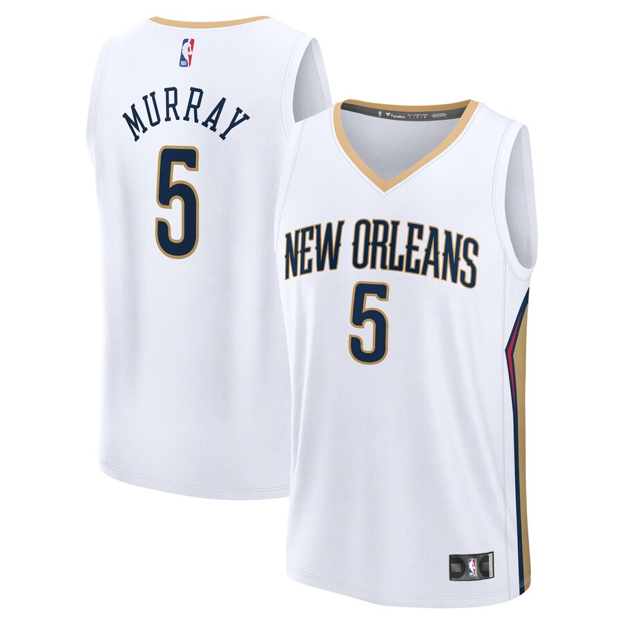 Youth New Orleans Pelicans Dejounte Murray Fanatics White Fast Break Replica Player Jersey - Association Edition - Jersey