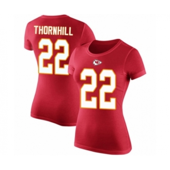 Football Women's Kansas City Chiefs #22 Juan Thornhill Red Rush Pride Name & Number T-Shirt - Jersey