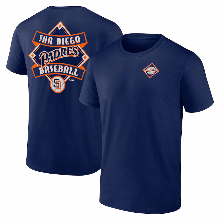 Men's San Diego Padres Navy Cooperstown Collection Field Play T-Shirt - Jersey