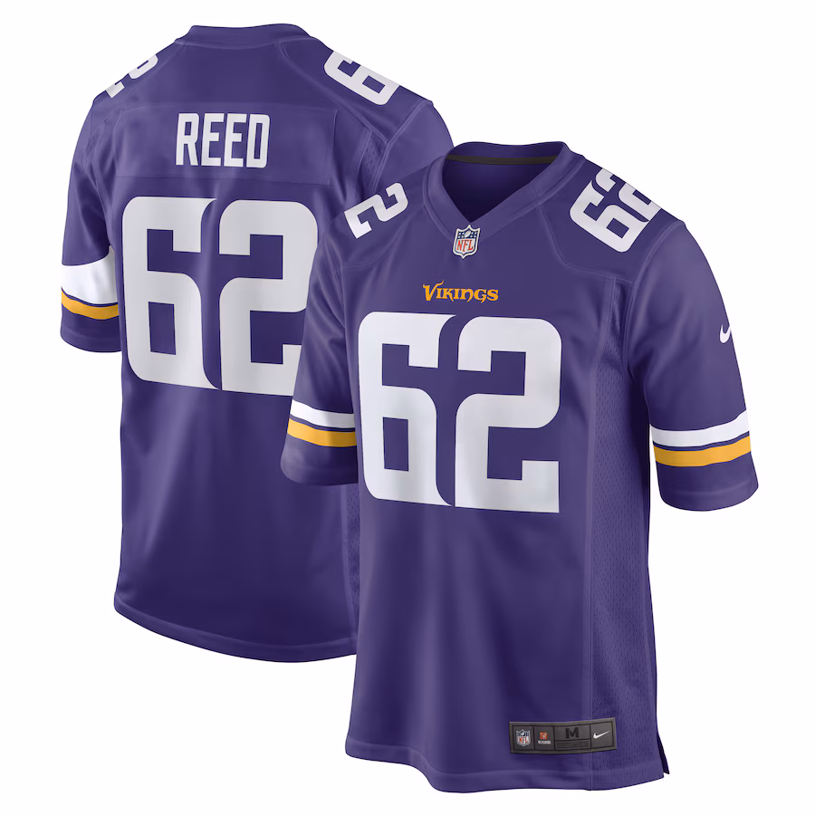 Men's Minnesota Vikings Chris Reed Nike Purple Game Player Jersey - Jersey