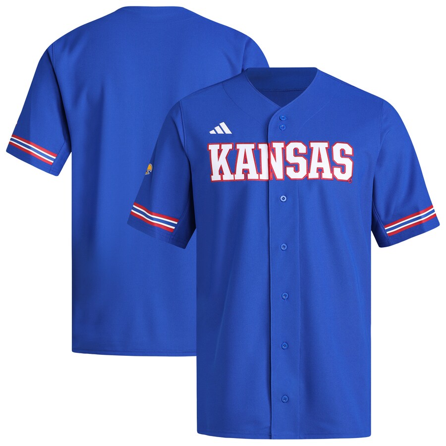 Men's adidas  Royal Kansas Jayhawks Replica Baseball Jersey - Jersey
