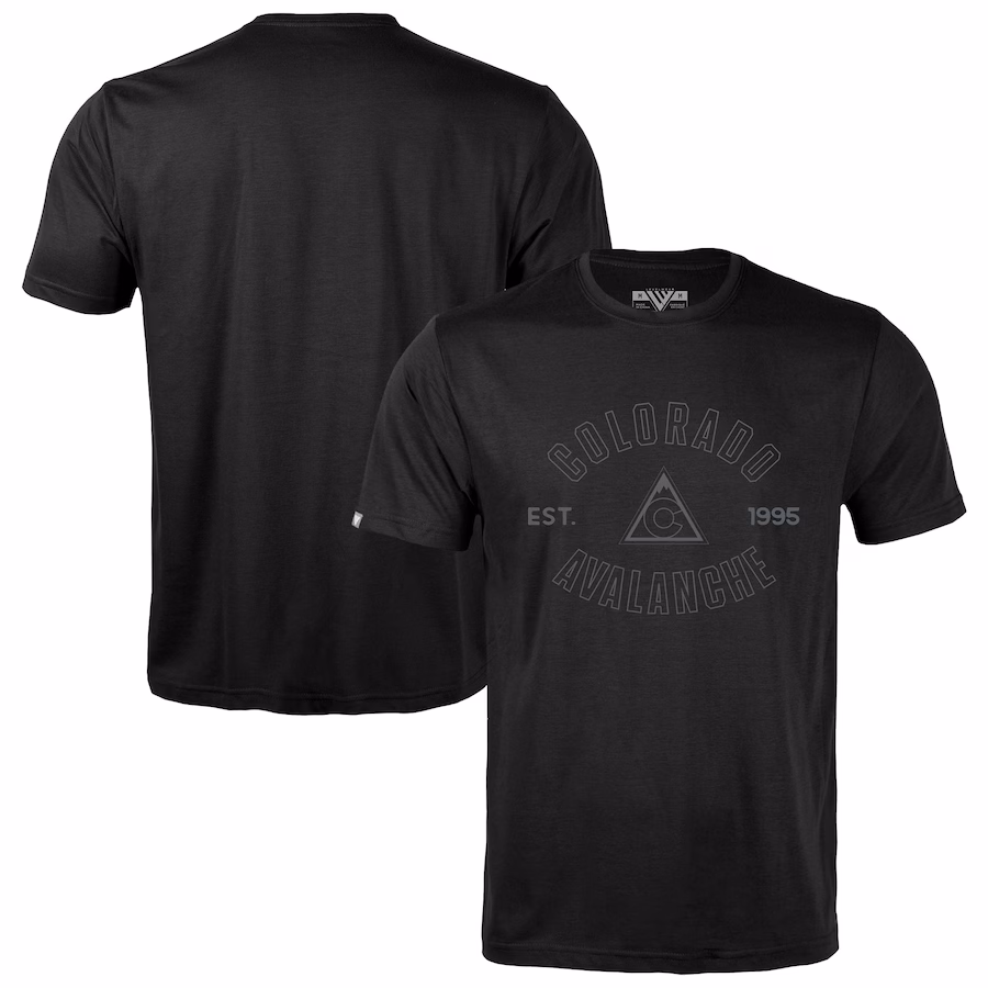 Men's Colorado Avalanche Levelwear Black Richmond Abyssal T-Shirt - Jersey